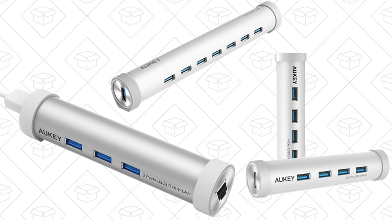 3-Port Hub with Ethernet, $13 with code AUKHUB33 | 4-Port Hub, $8 with code AUKHUB44 | 7-Port Hub, $16 with code AUKHUB77